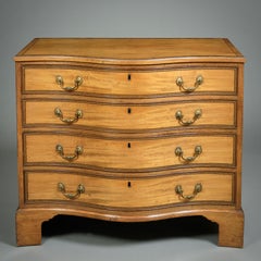 George III Satinwood Serpentine Commode