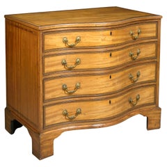 George III Satinwood Serpentine Commode