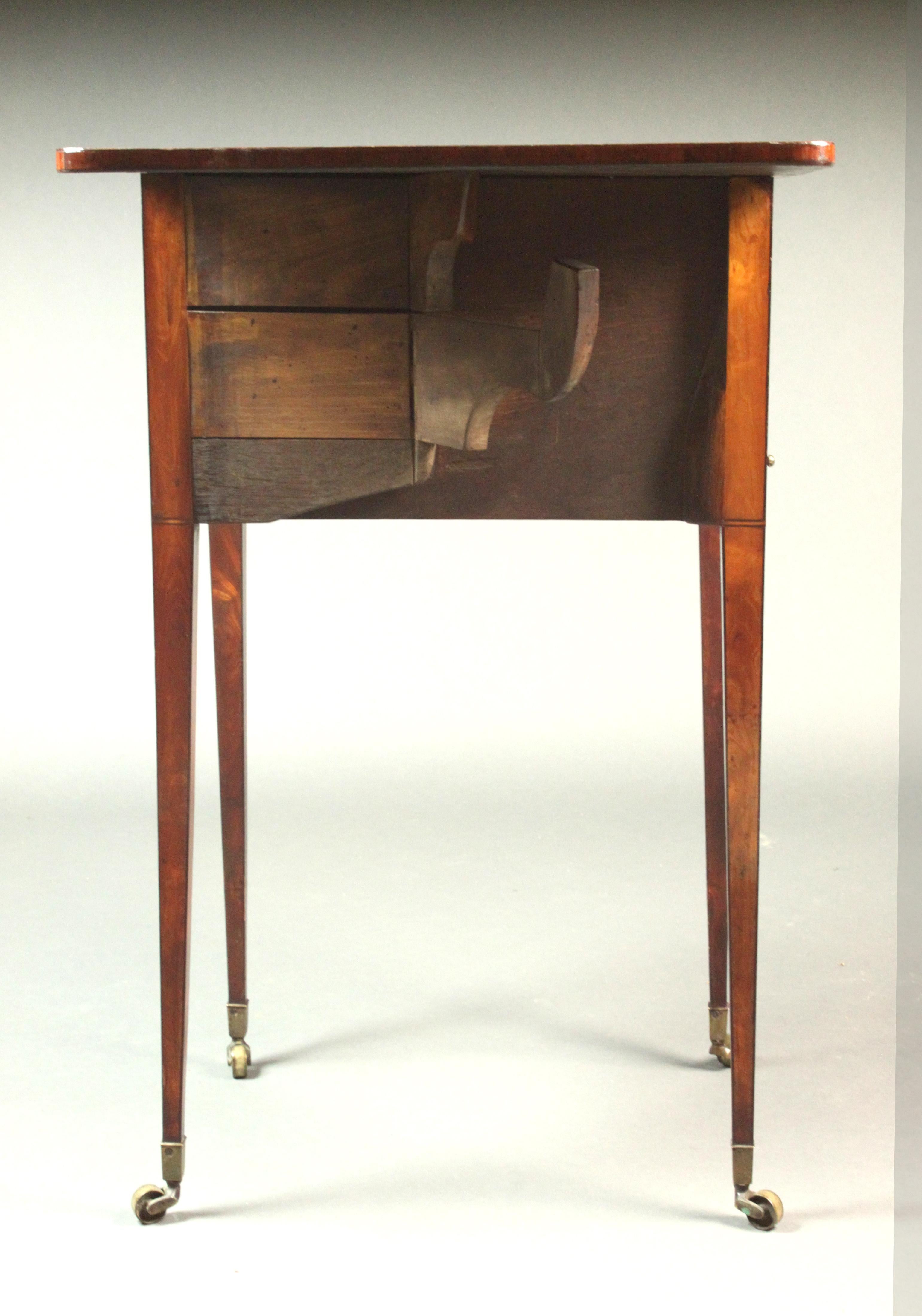 George III Satinwood Sewing Table For Sale 1