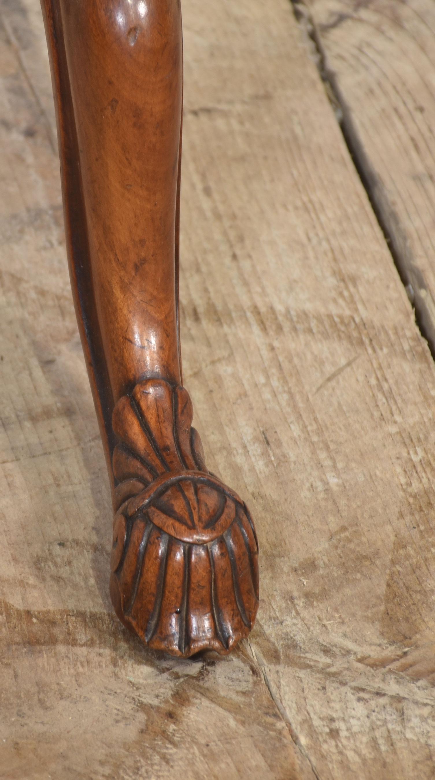 19th Century George III satinwood tripod table For Sale