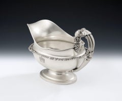 Sauceboat Jorge III Fabricado en Londres por William Burwash, 1817