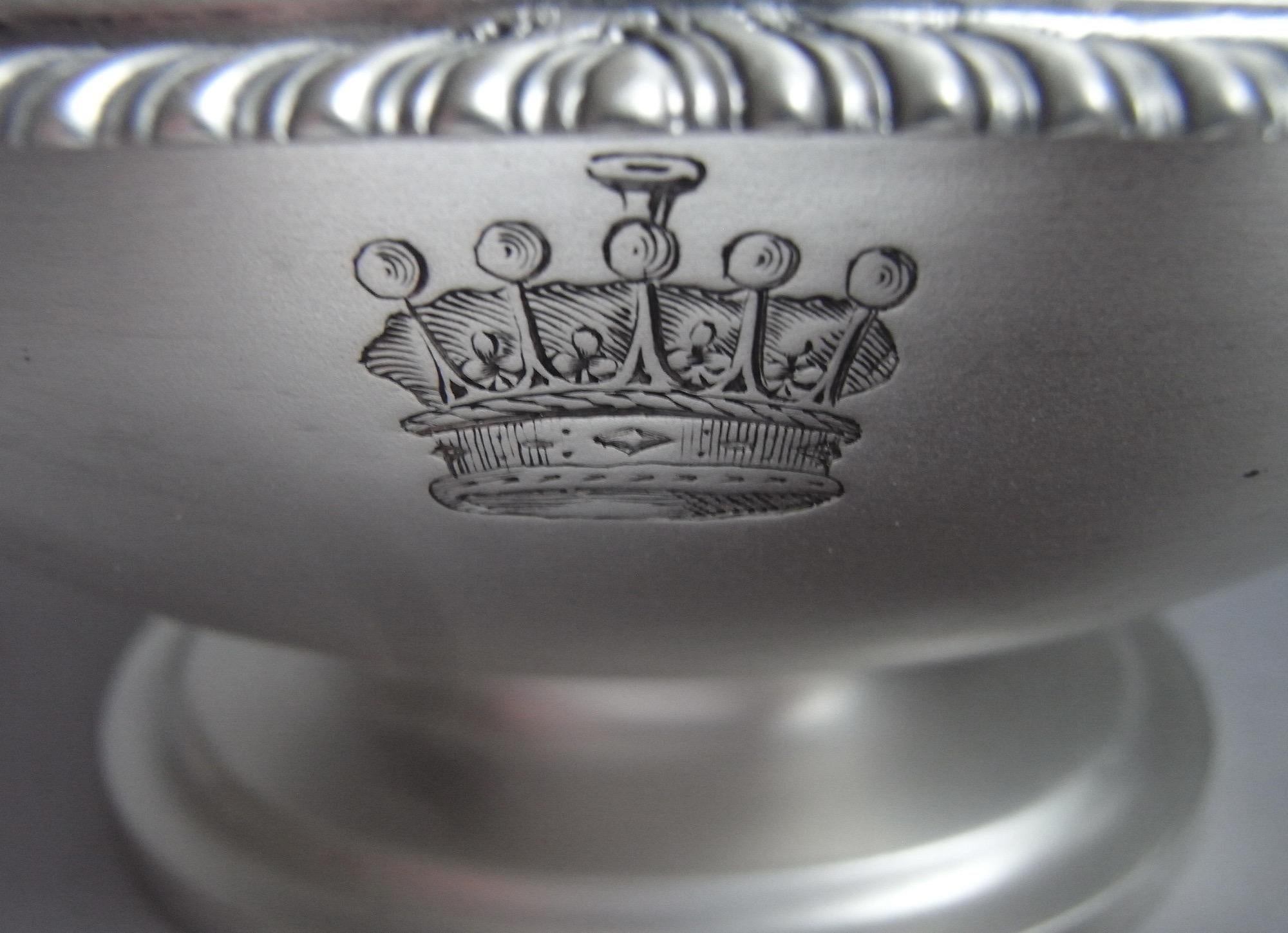Silver George III Sauceboat Made in London by William Burwash, 1817 For Sale
