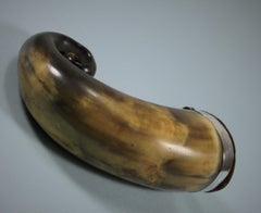 George III Scottish Horn Snuff Mull and Spoon, circa 1810