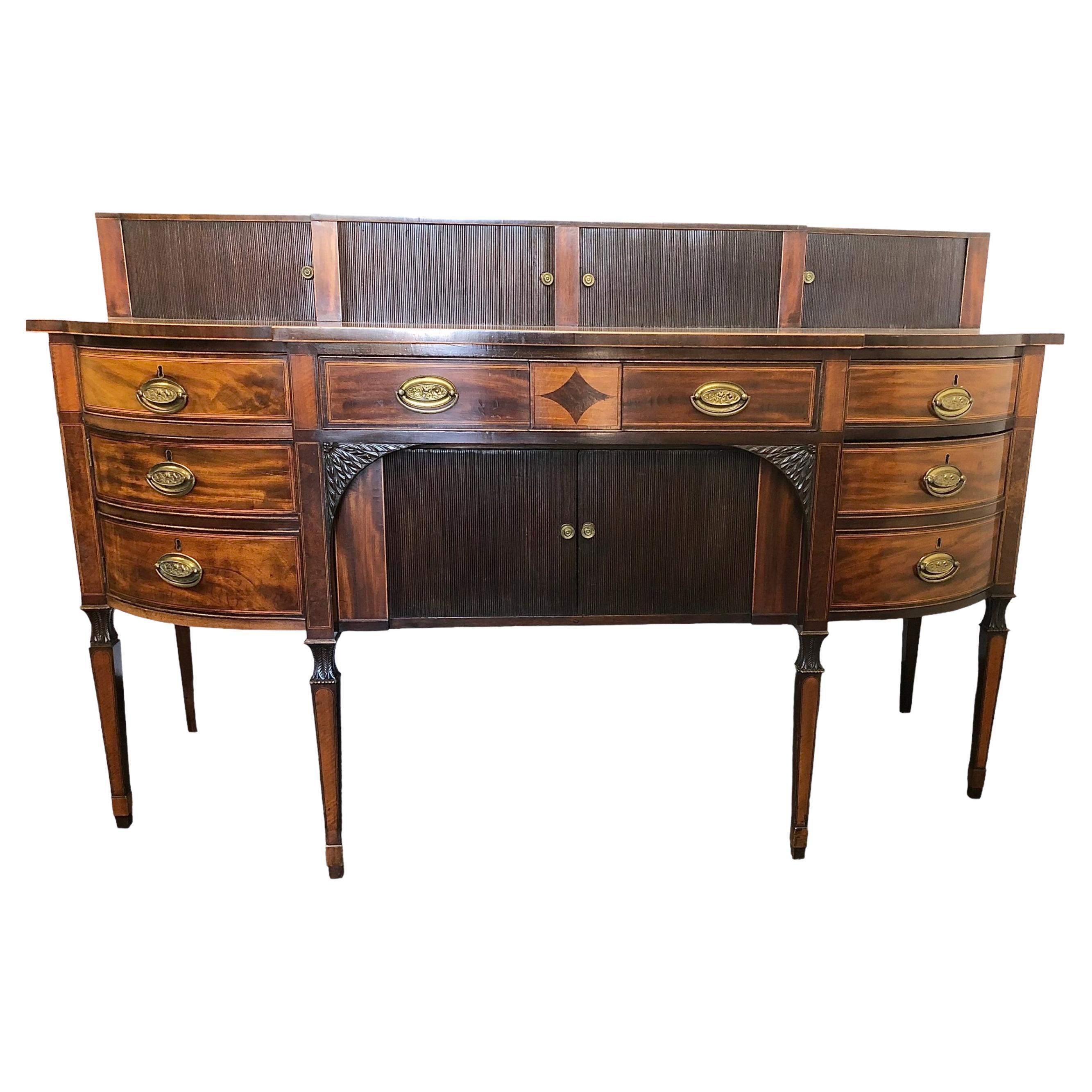 George III Scottish Mahogany Sideboard Buffet Server