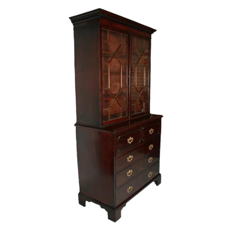 George III Secretaire Bookcase, 18th Century For Sale