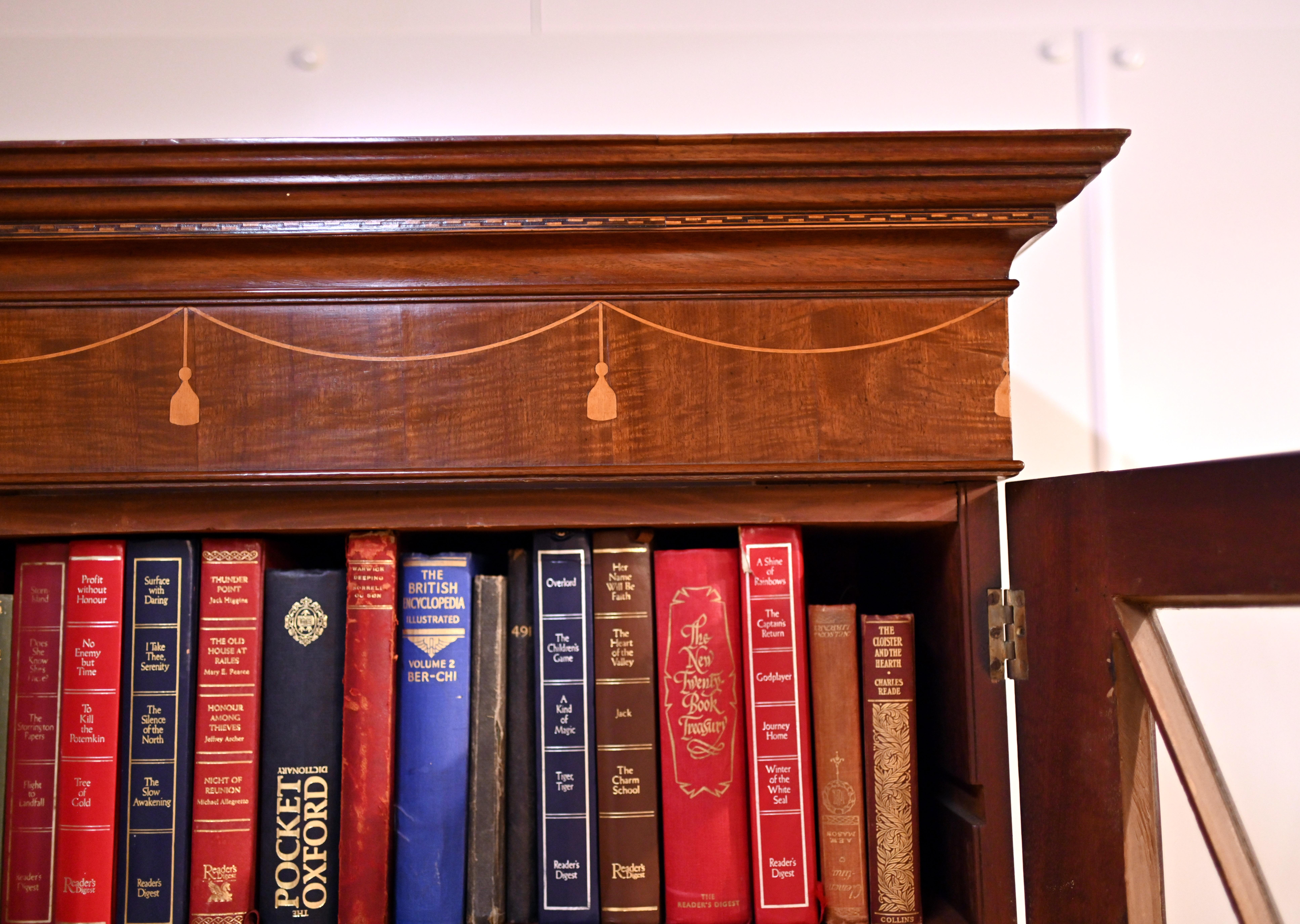 George III Secretaire Bookcase Mahogany Antique 1790 Desk For Sale 3