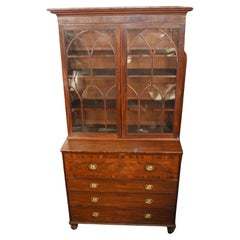 George III Sekretär Bücherregal Mahagoni-Schrank 1810
