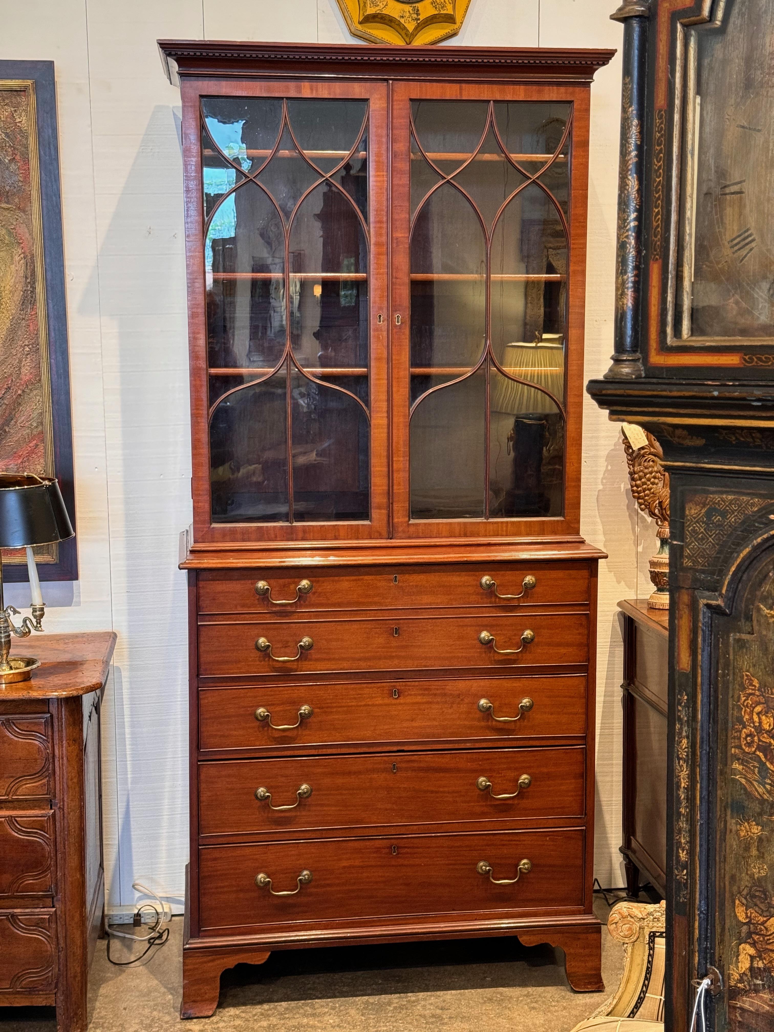 A beautiful mahogany butler’s secretary. A great design with wonderful color and patina.