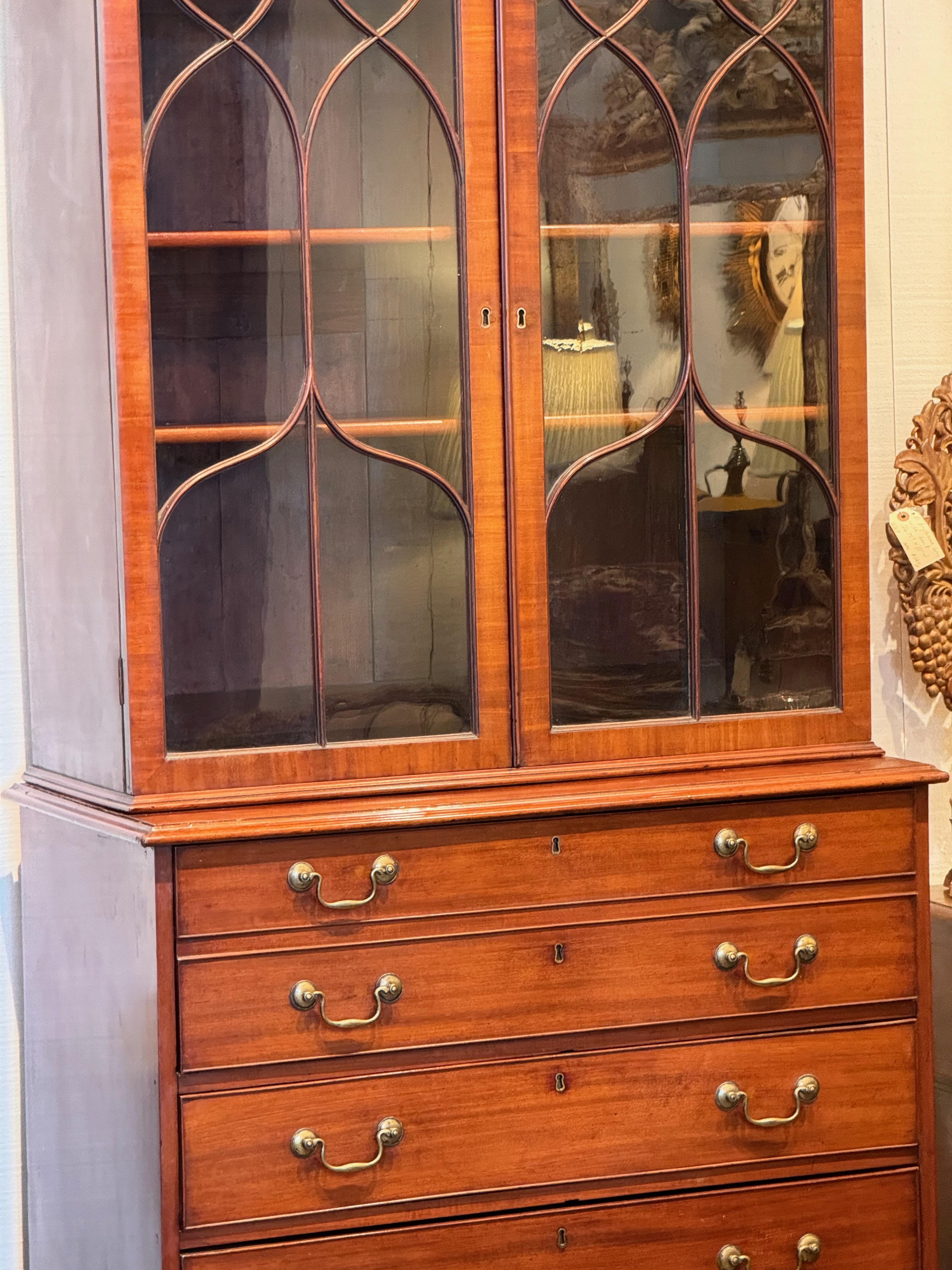 British George III Secretary Bookcase