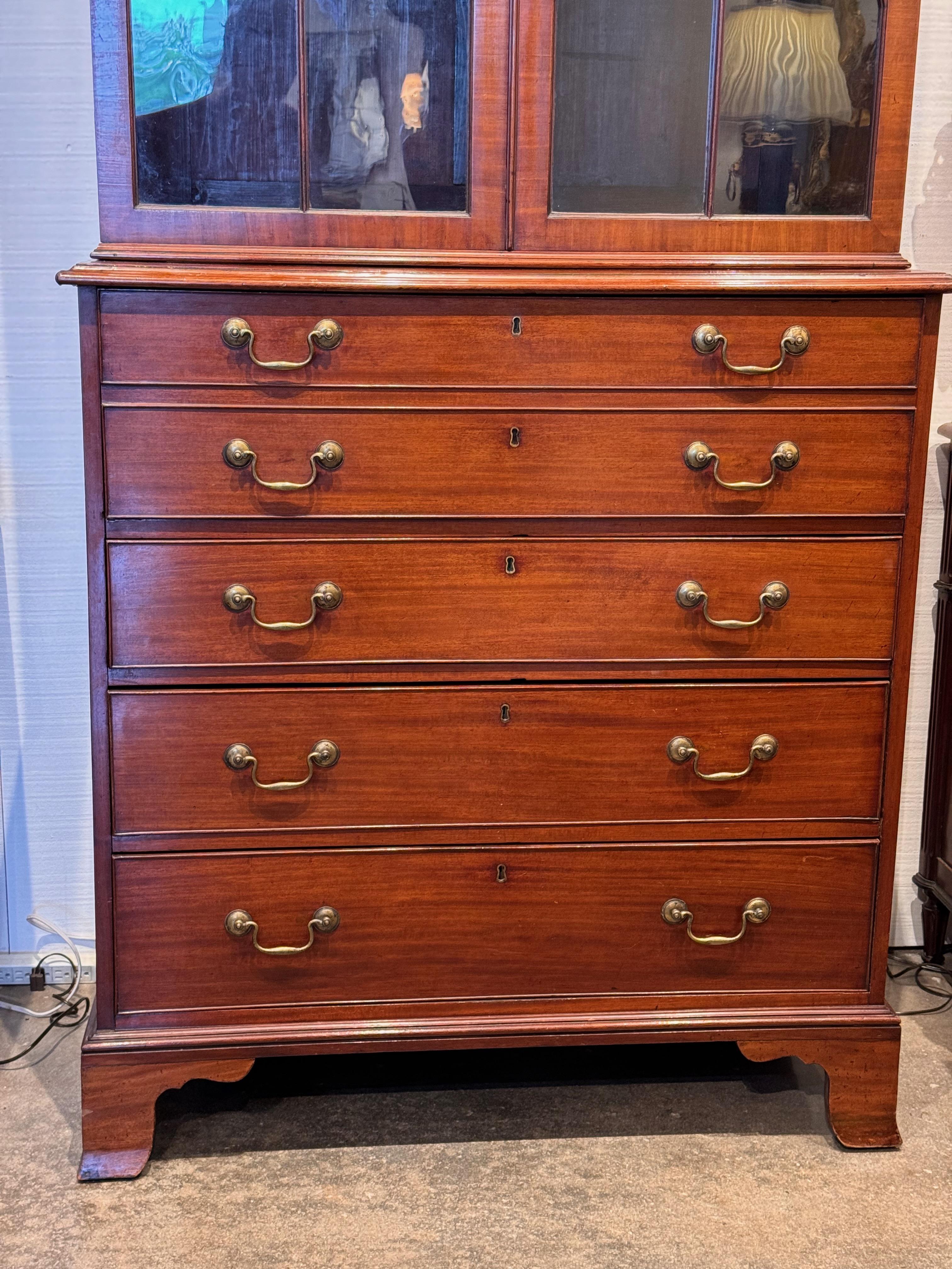 19th Century George III Secretary Bookcase