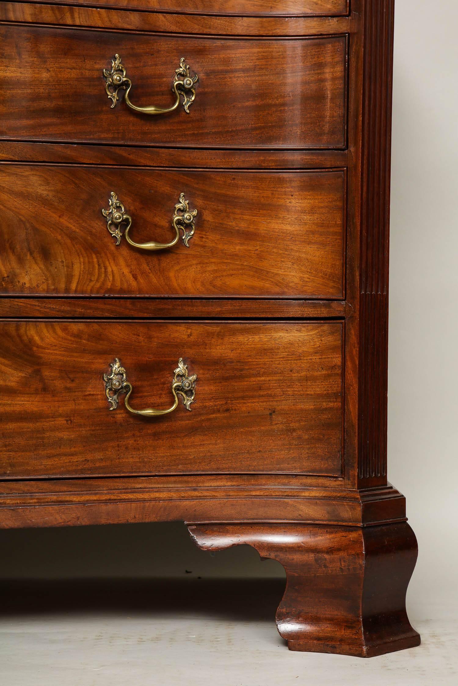 English George III Serpentine Chest of Drawers