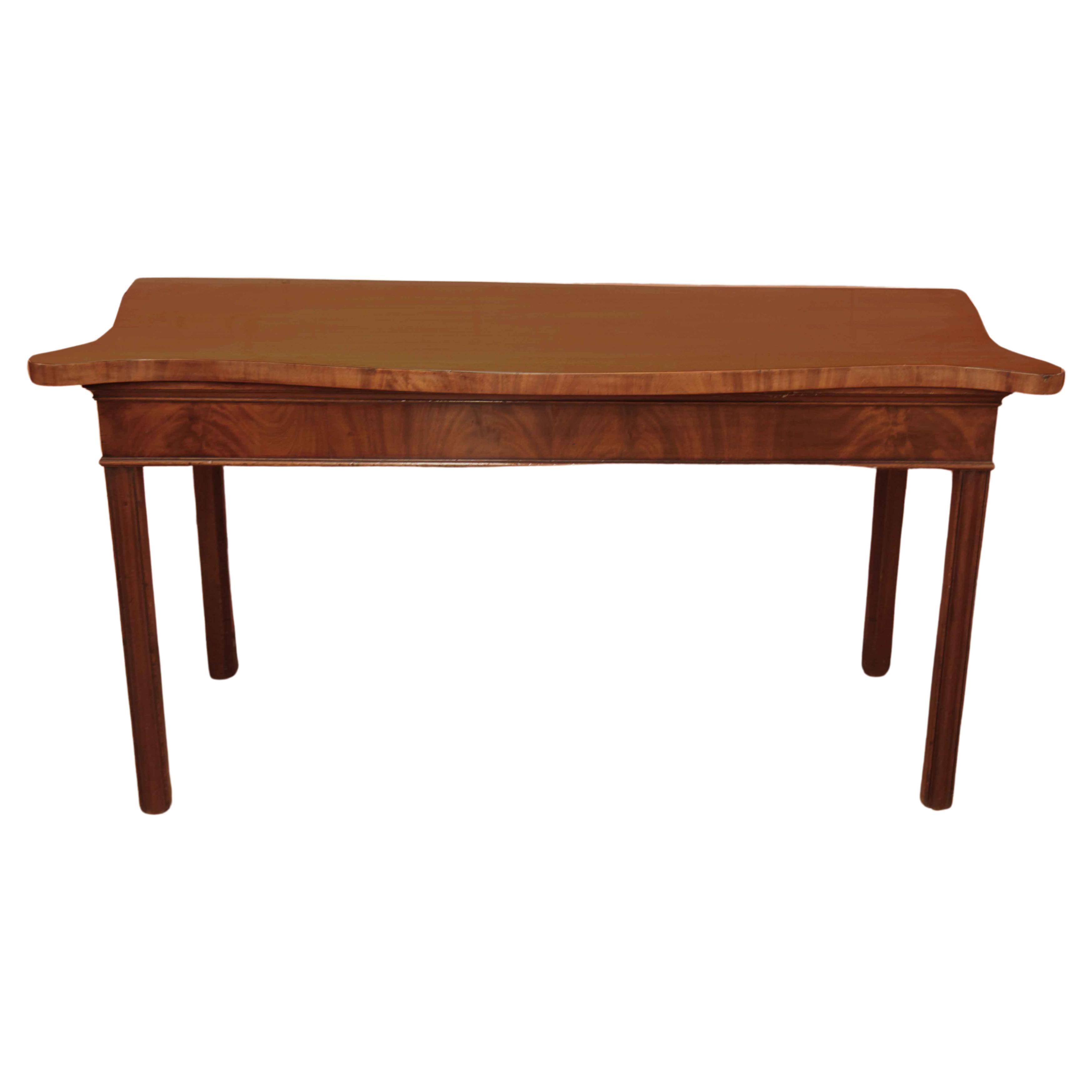 George III Serpentine Console Table For Sale