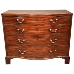 George III Serpentine Fronted Mahogany Chest of Drawers