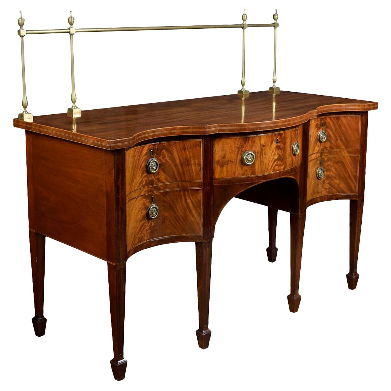 George III Serpentine Fronted Sideboard For Sale