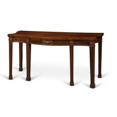George III Serpentine Mahogany Serving Table