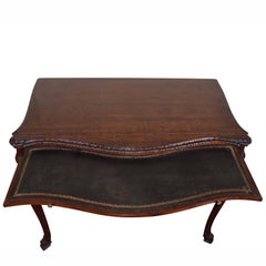 George III Serpentine Mahogany Side Table