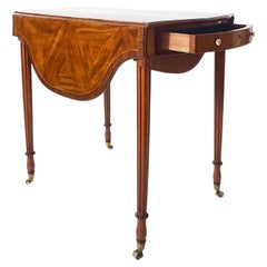 George III Serpentine Pembroke Table, Henry Hill of Marlborough, circa 1775