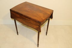 George III Serpentine Shaped Mahogany Pembroke Table, English, circa 1770