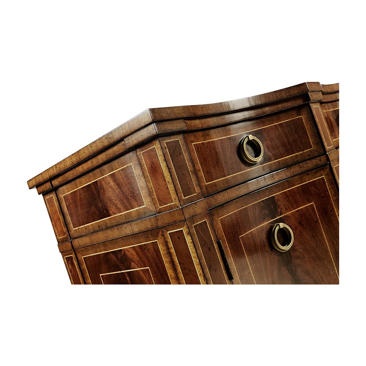 Contemporary George III Serpentine Sideboard For Sale
