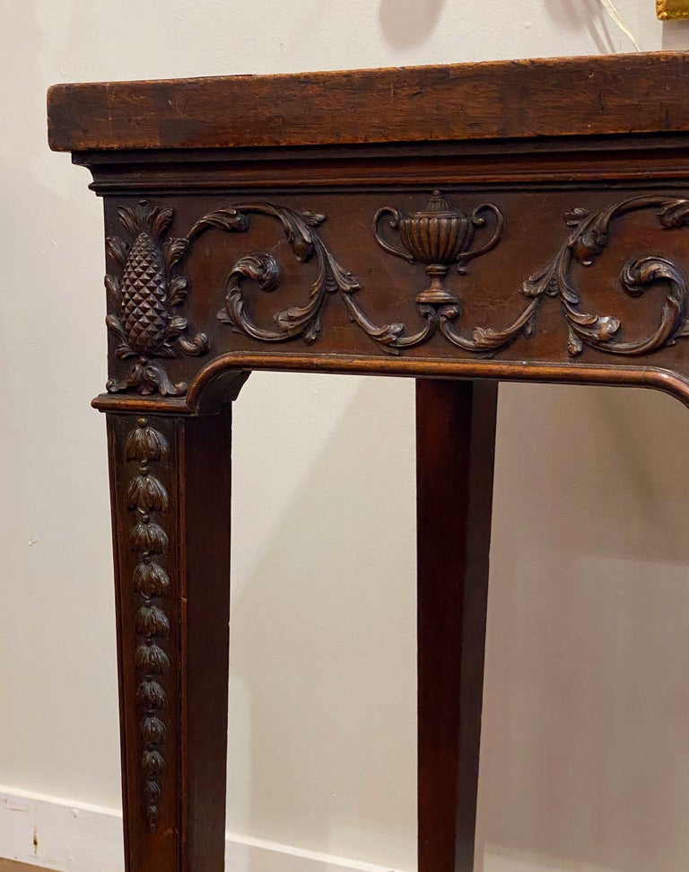 George III Serving Table or Console Server with Matching Pedestals of Mahogany For Sale 11