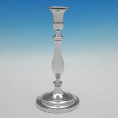 George III Set of 4 Antique Sterling Silver Candlesticks, Sheffield, 1904