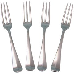 Antique George III Set of 4 Three-Pronged Table Forks by John Zeigler, Edinburgh, 1809