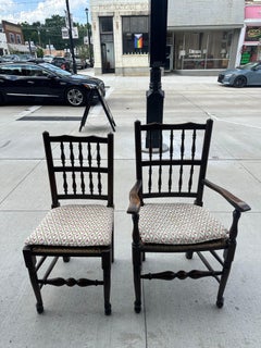George III set of six 20th century Lancaster shire English dining chairs.