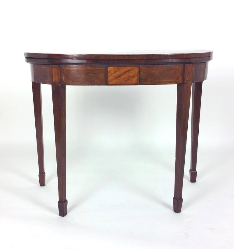 george iii sheraton mahogany fold over card table for sale at 1stdibs