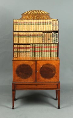 George III Sheraton Period Antique Satinwood Dwarf Bookcase