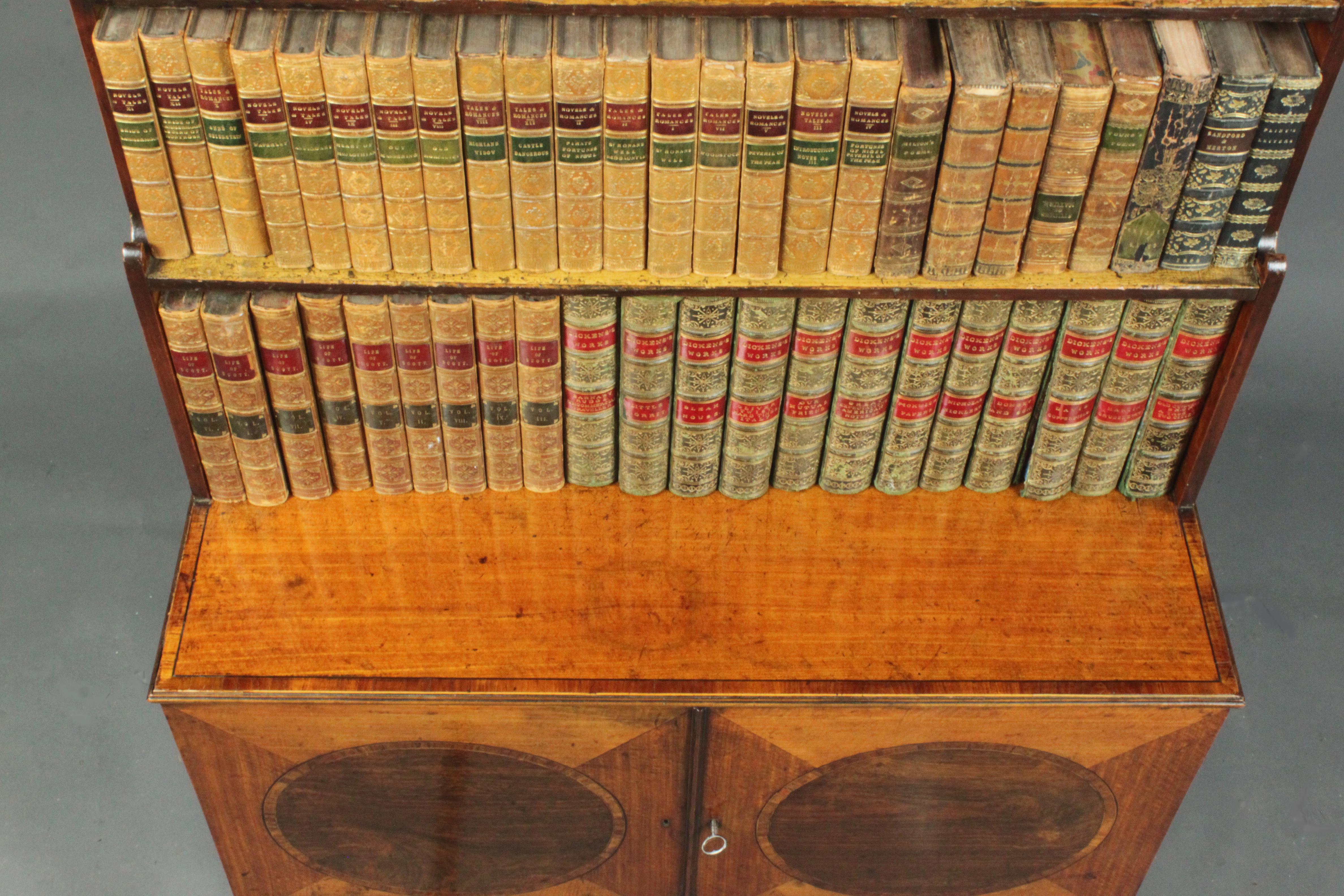 18th Century George III Sheraton Period Antique Satinwood Dwarf Bookcase For Sale