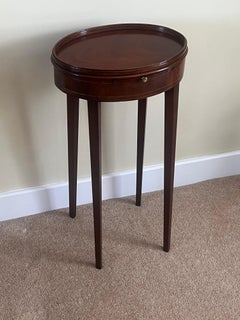 George III Sheraton period Walnut Candle Stand with gallery, English Circa 1775