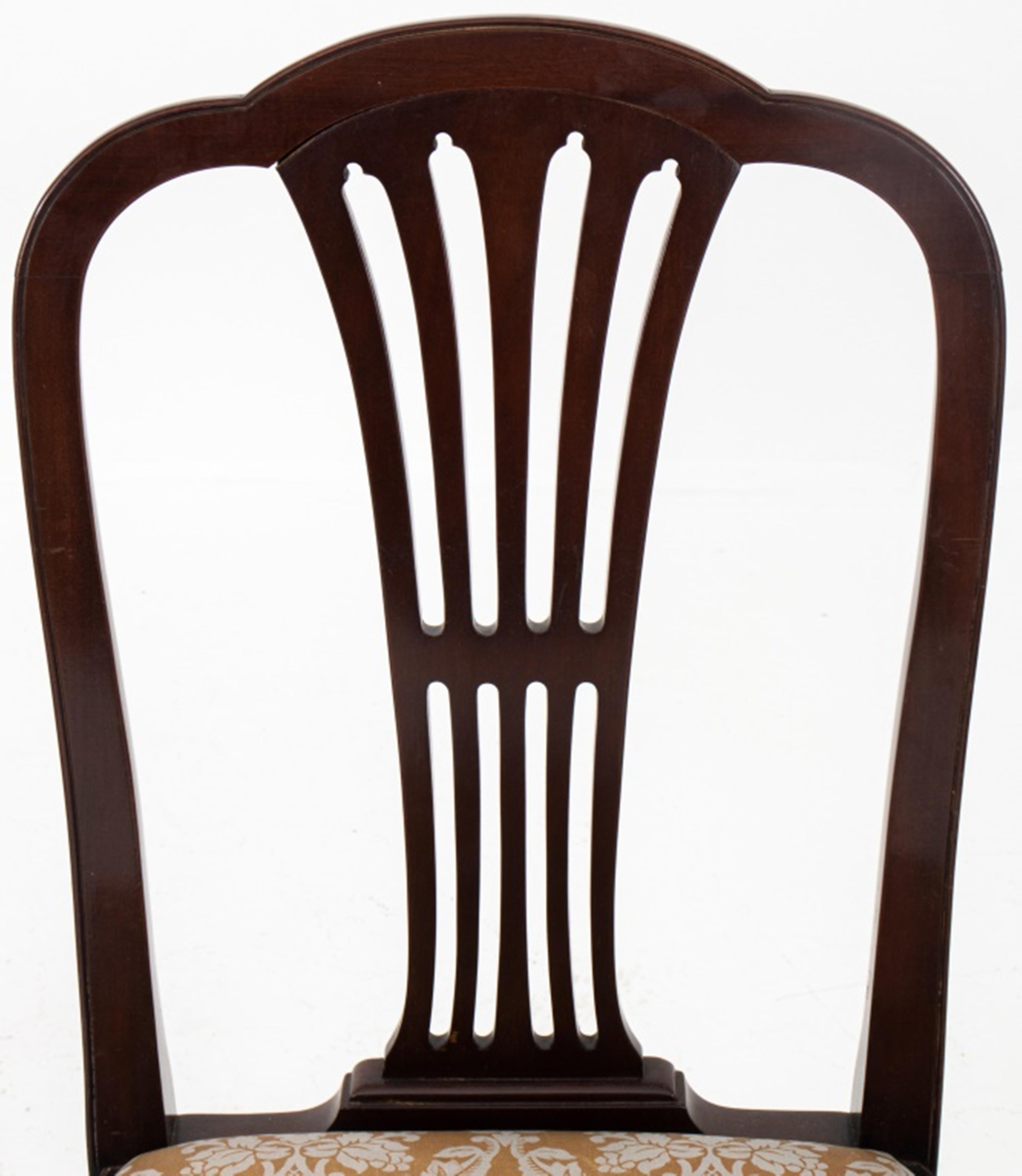 20th Century George III Sheraton Style Mahogany Chairs, 4