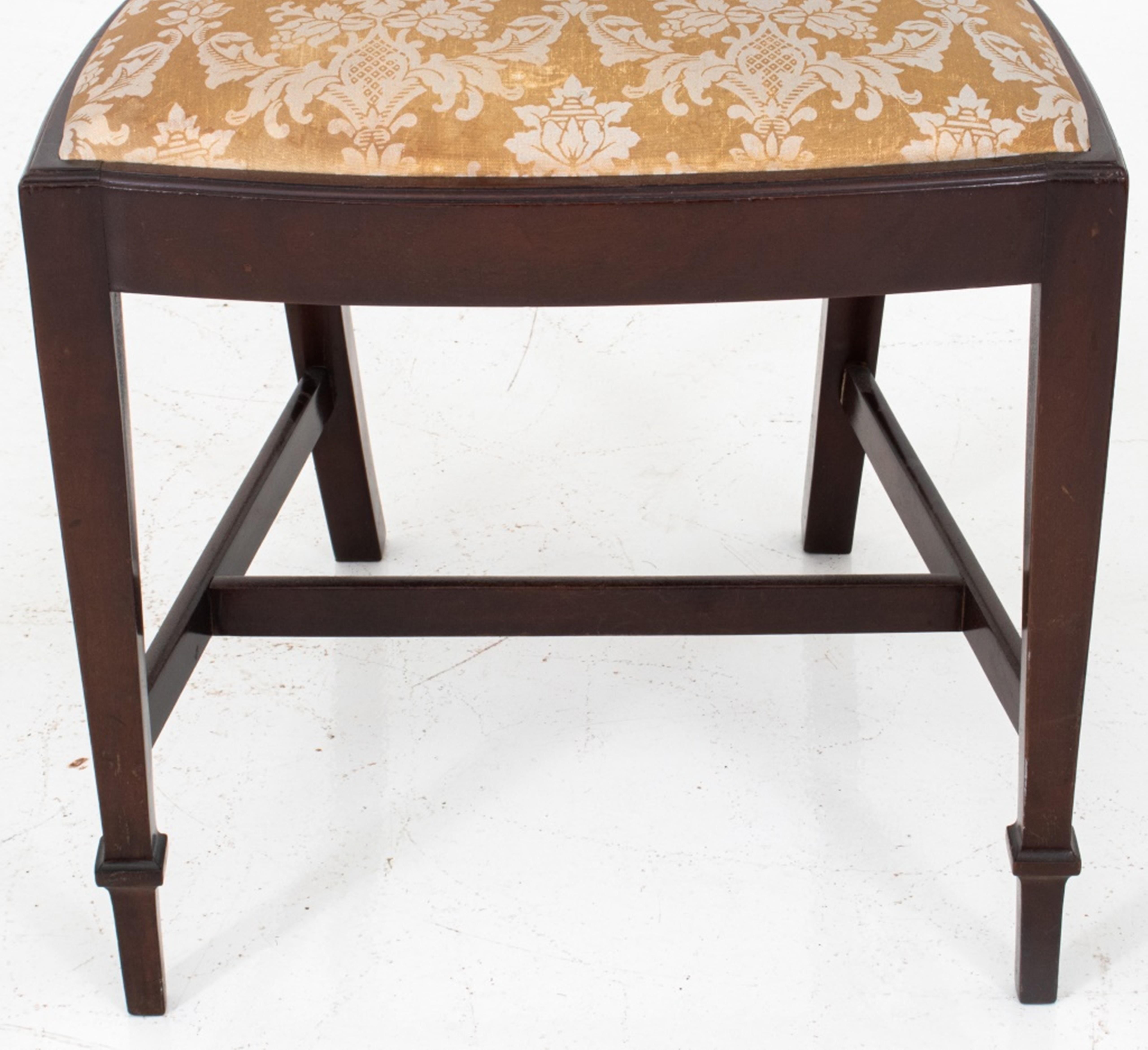 Wood George III Sheraton Style Mahogany Chairs, 4