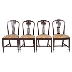 George III Sheraton Style Mahogany Chairs, 4