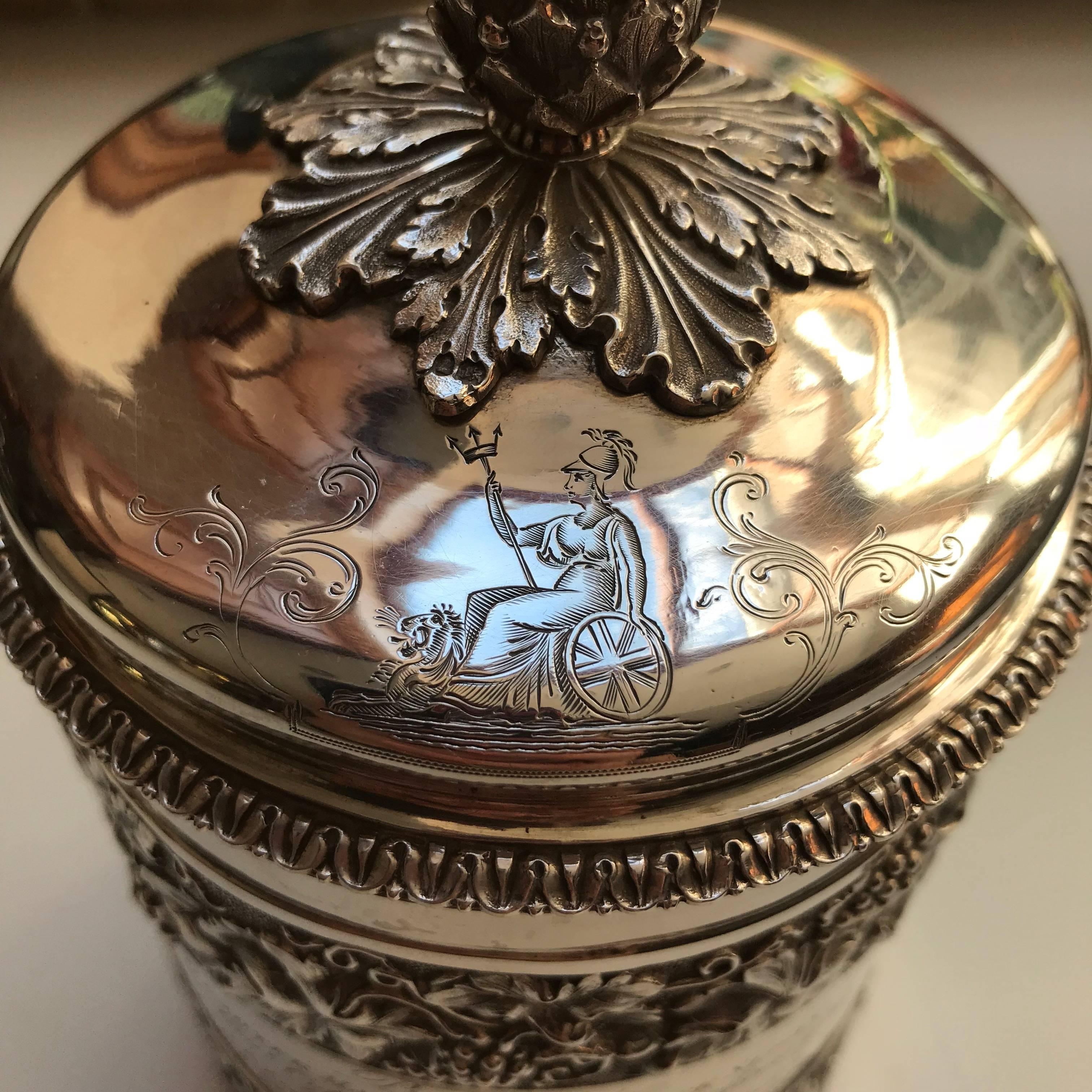 George III Silver and Silver-Gilt Tankard, Rebecca Emes & Edward Barnard, 1814 In Excellent Condition For Sale In Washington Crossing, PA