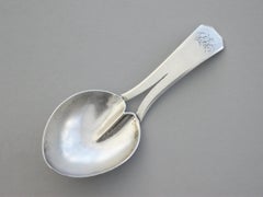 George III Silver Caddy Spoon with Heart Shaped Bowl, Josiah Snatt, London, 1806