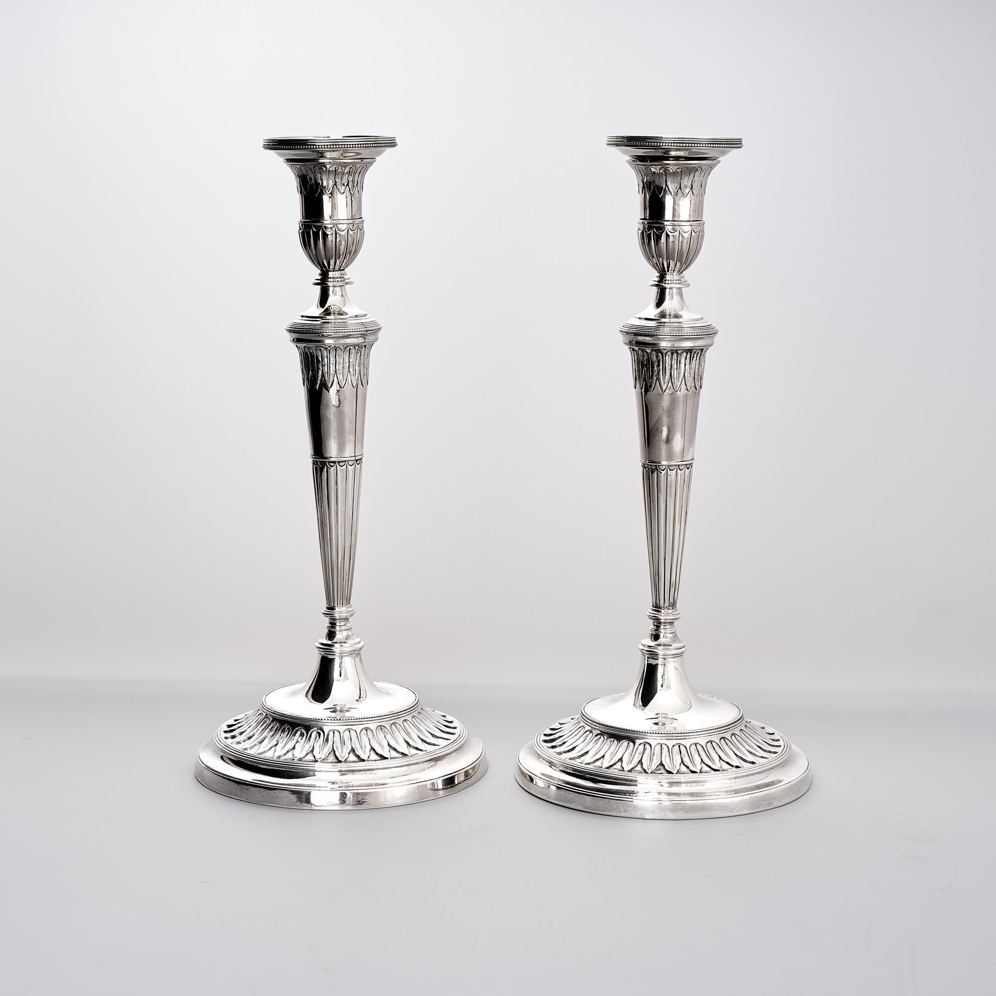 British George III silver candelabra suite