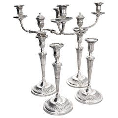 Suite de candélabres en argent de George III