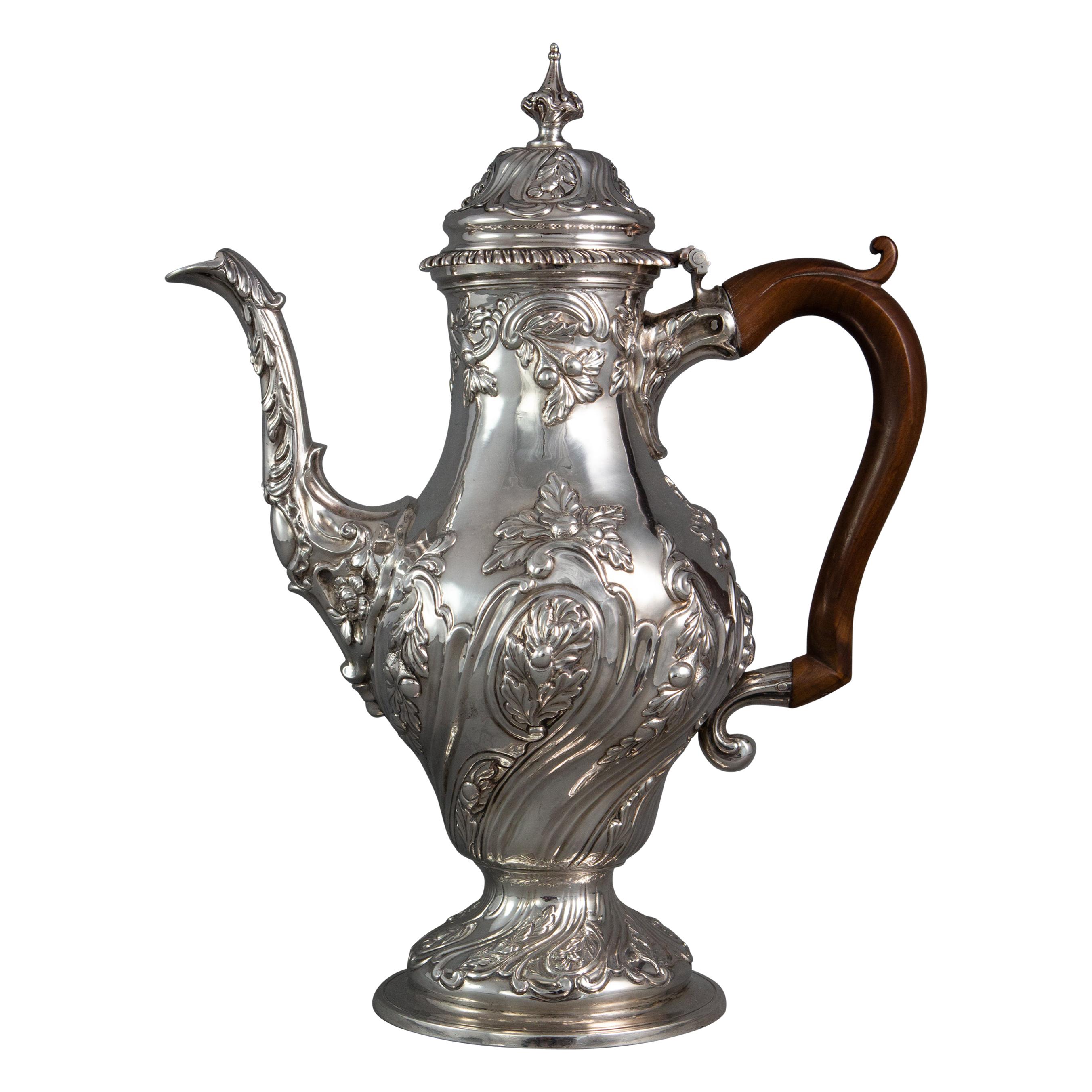 George III Silver Coffee Pot, London 1769 by William Abdy