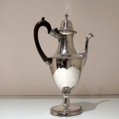 George III Silver Coffee Pot Newcastle 1788 John Langlands & John Robertson