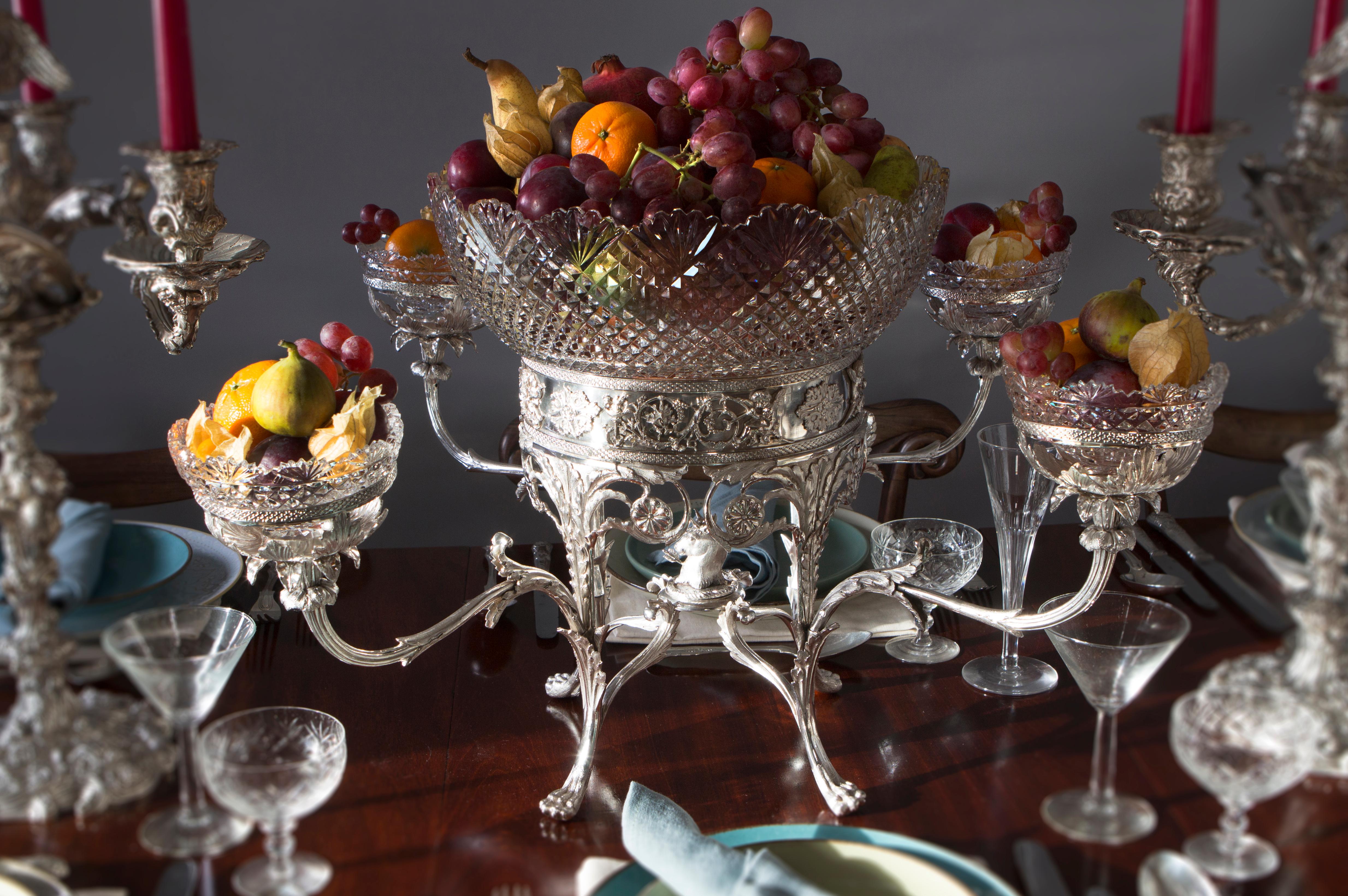 George III Silver Epergne, London 1808 by William Pitts 6