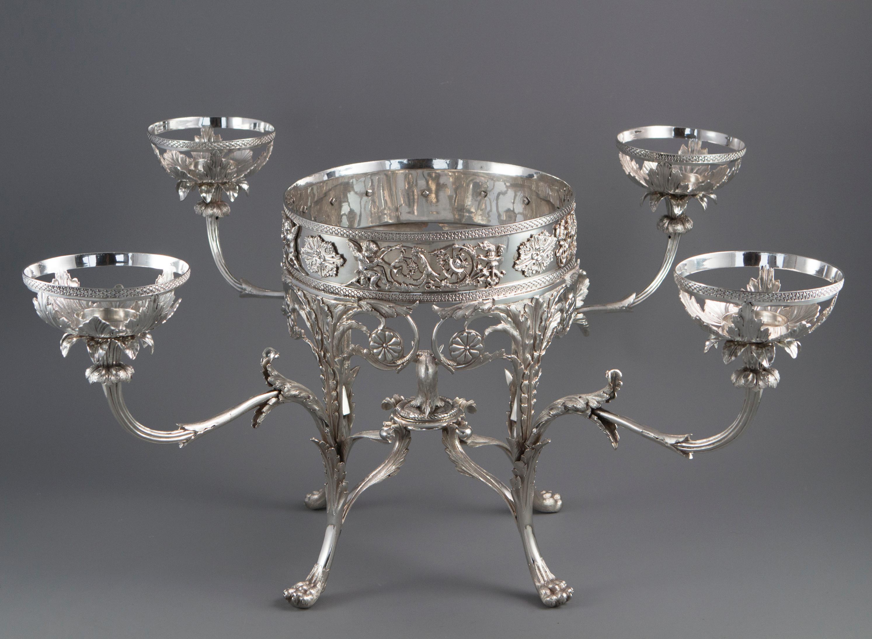 Silber Epergne, London 1808 von William Pitts, George III. Silber Epergne (Englisch) im Angebot