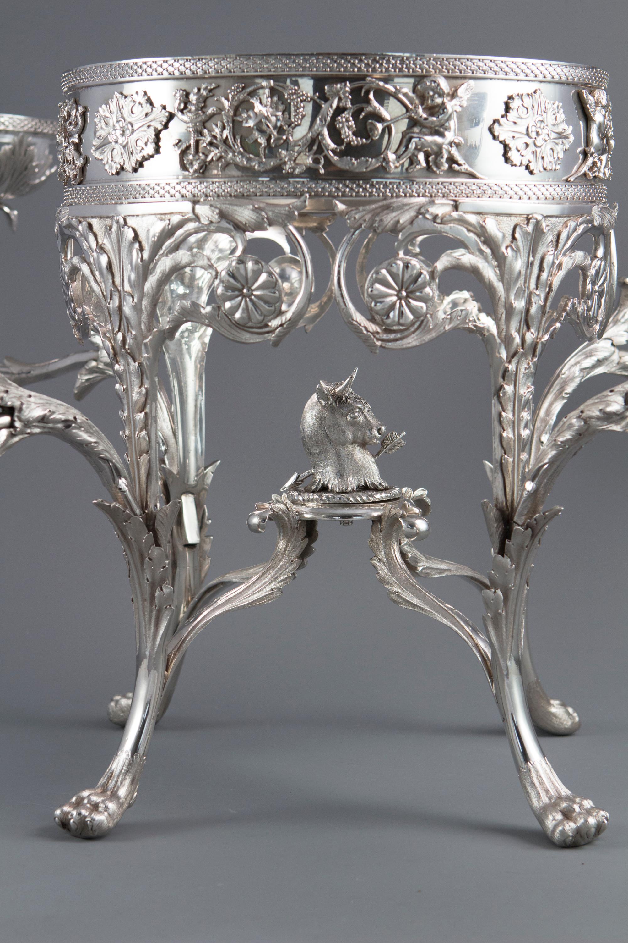 Early 19th Century George III Silver Epergne, London 1808 by William Pitts For Sale