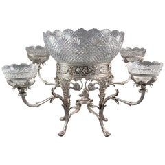 Antique George III Silver Epergne, London 1808 by William Pitts