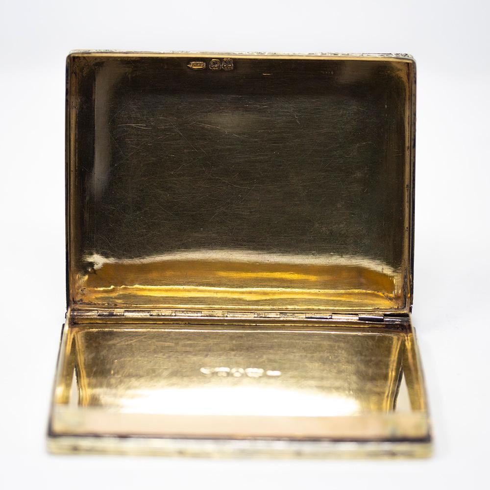 George III Silver Gilt Table Snuff Box by Alexander J Strachan 8
