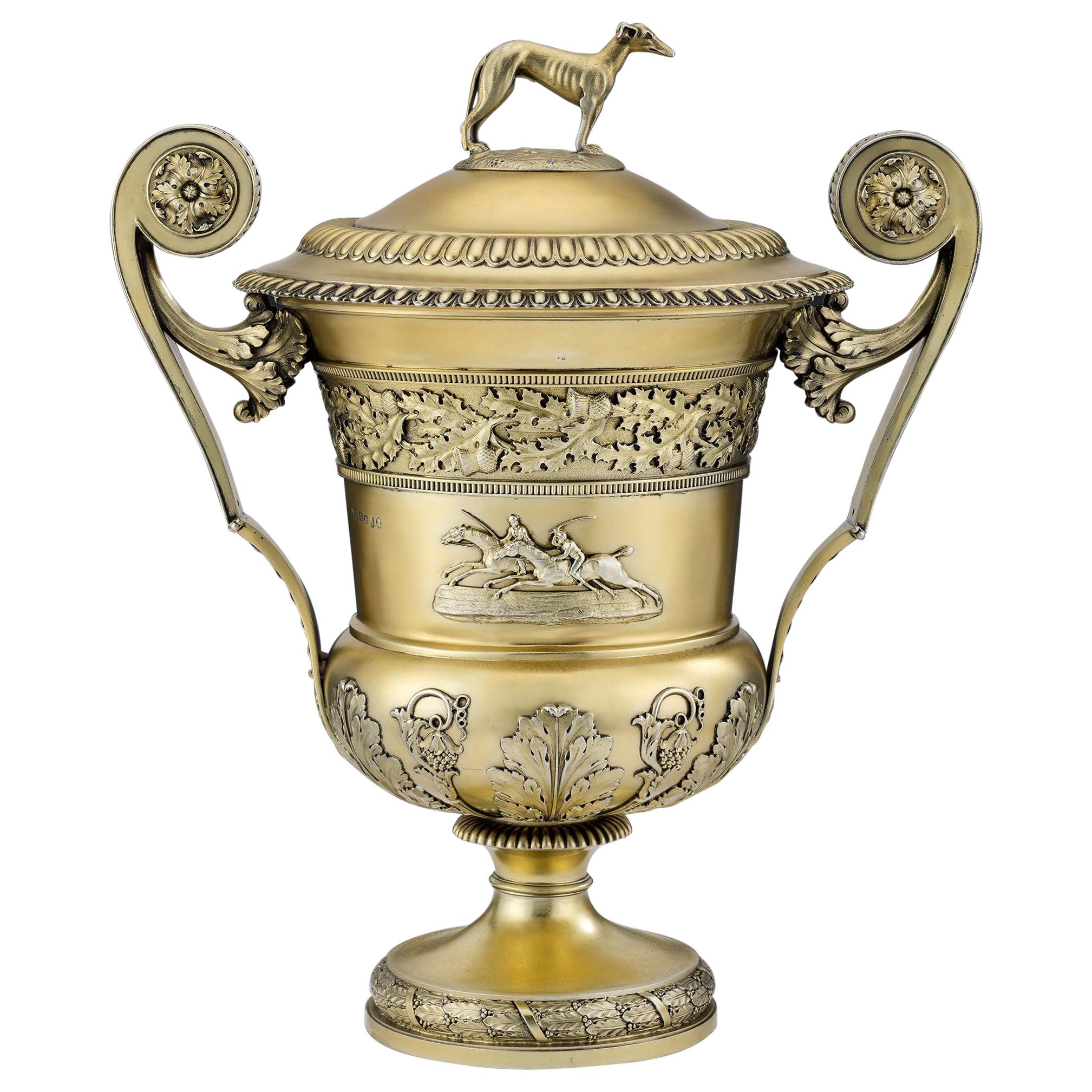 George III Silver Gilt Cup & Cover Made in London in 1815 by William Elliot