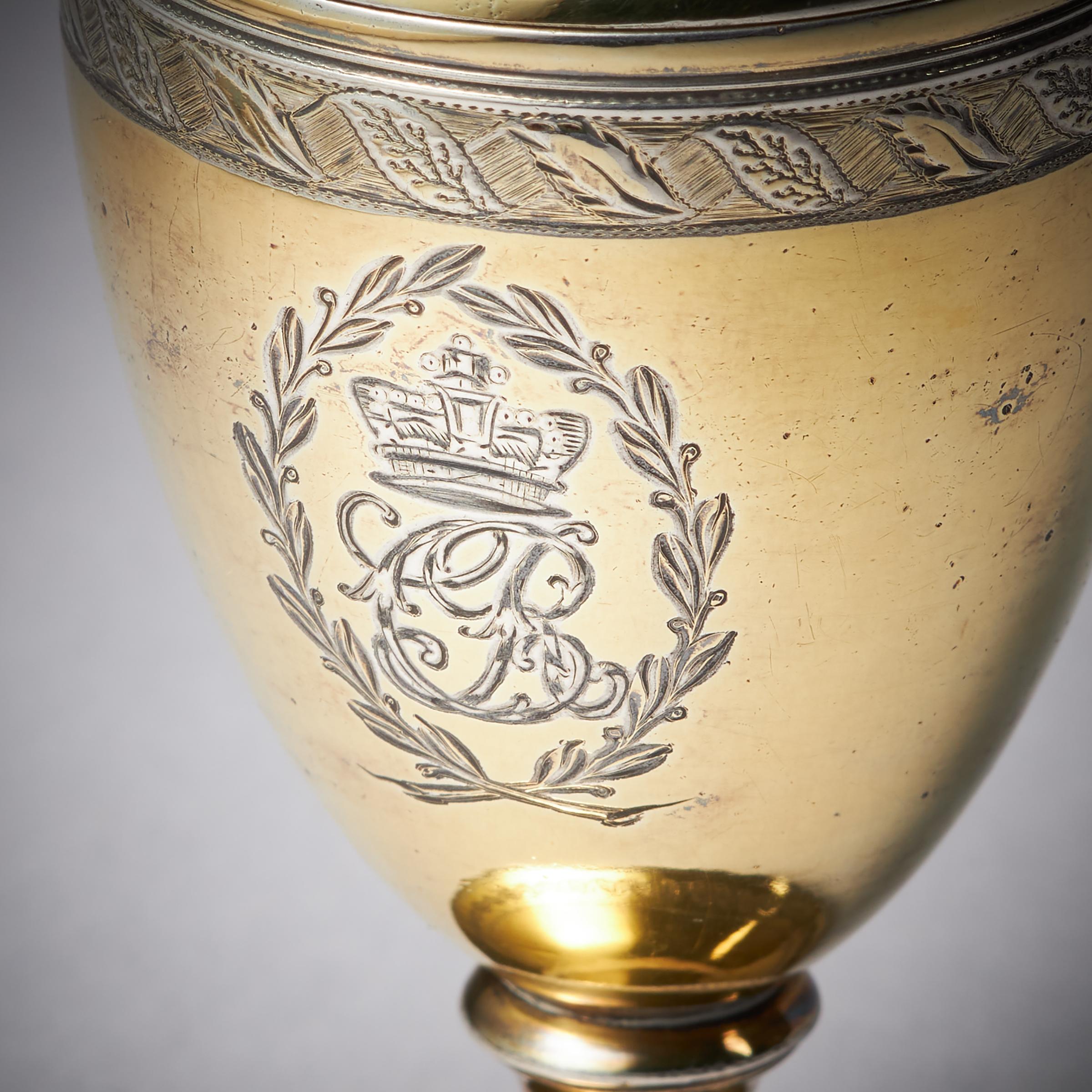 George III Silver-Gilt Pepper Pot with the Royal Cypher of Queen Charlotte, 1798 2
