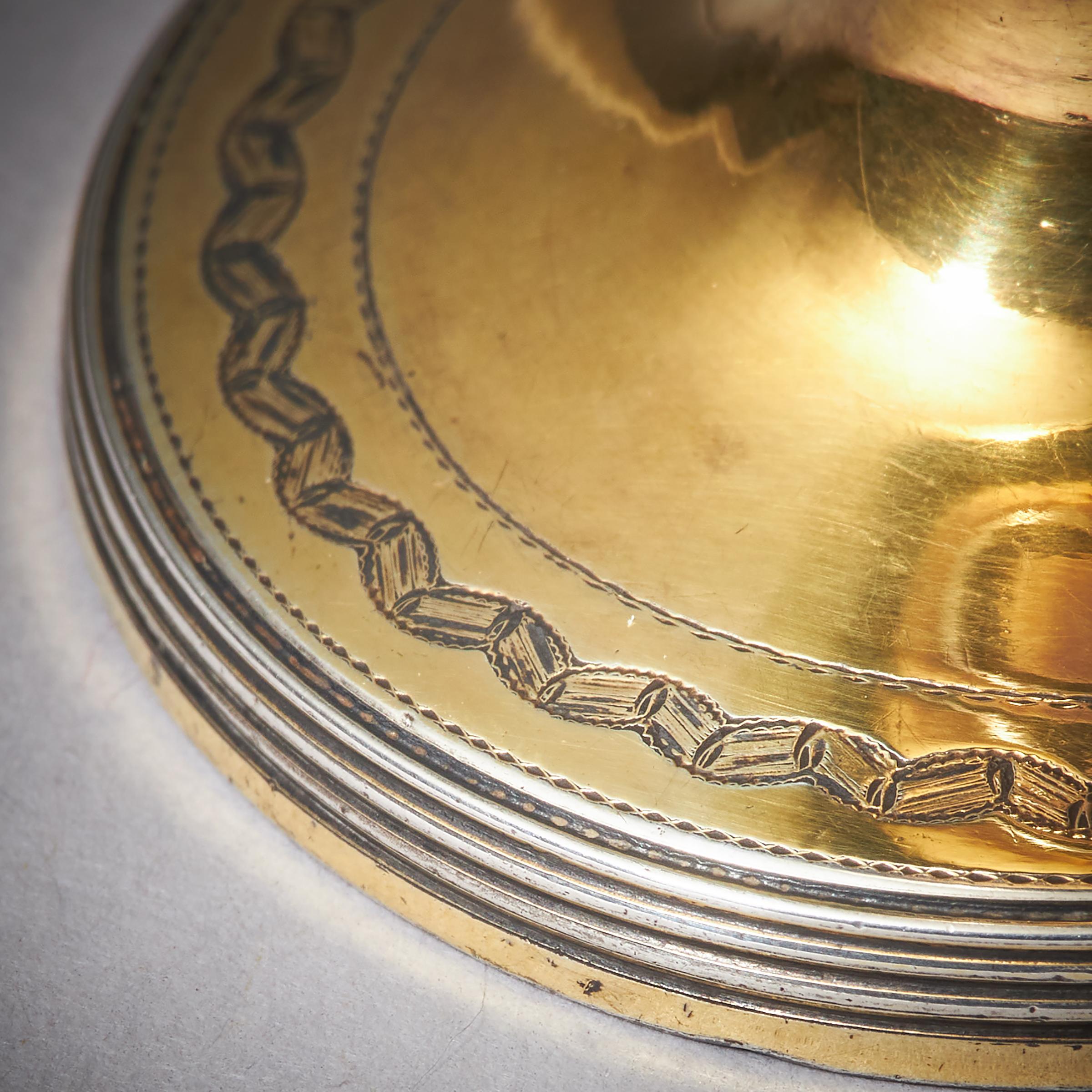 George III Silver-Gilt Pepper Pot with the Royal Cypher of Queen Charlotte, 1798 4