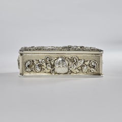 George III Silver Gilt Snuff Box with Hunting Scene