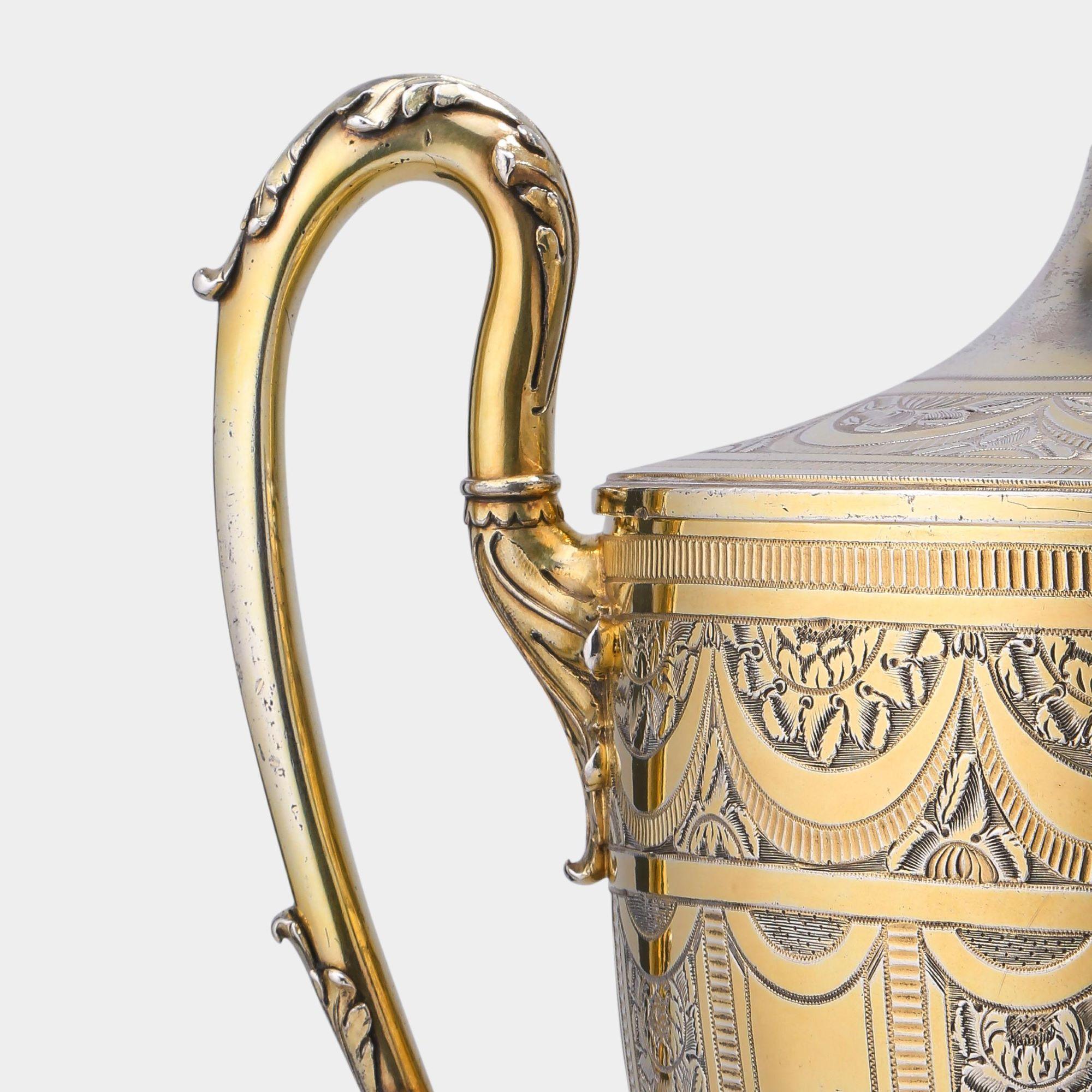 Fine George III silver gilt cup and cover, once the property of the Abel-Smith banking family of Hertfordshire. The Abel-Smiths were also members of the British Royal Family and their crest is described as: Upon a wreath of colours, an elephant head